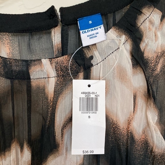 OLD NAVY Sleeveless Shirred Crinkled Peplum Blouse for Women Size S - Picture 5 of 5